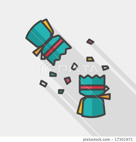 Christmas cracker flat icon with long shadow,eps10 17301971