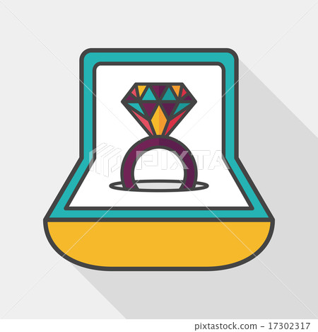 Propose diamond ring flat icon with long shadow,eps10 Propose diamond ring flat icon with long shadow,eps10 17302317