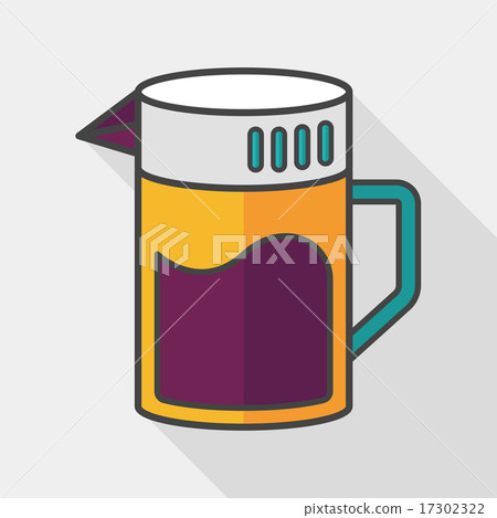 kitchenware tea pot flat icon with long shadow,eps10 kitchenware tea pot flat icon with long shadow,eps10 17302322