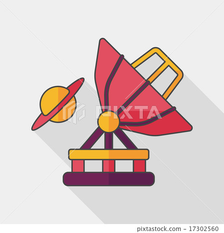Space Telescope flat icon with long shadow,eps10 Space Telescope flat icon with long shadow,eps10 17302560