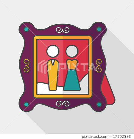 wedding photo flat icon with long shadow,eps10 - Stock Illustration ...