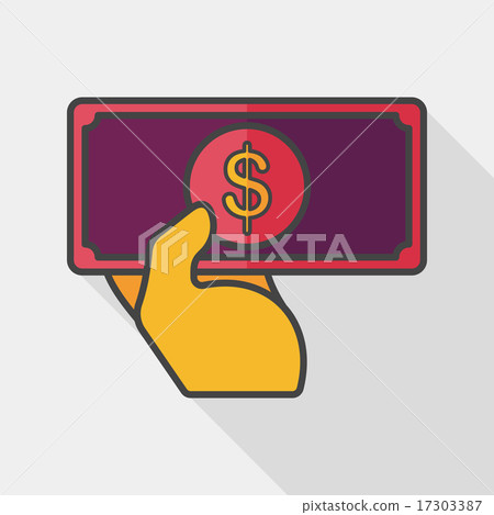 shopping money cash flat icon with long shadow,eps10 shopping money cash flat icon with long shadow,eps10 17303387