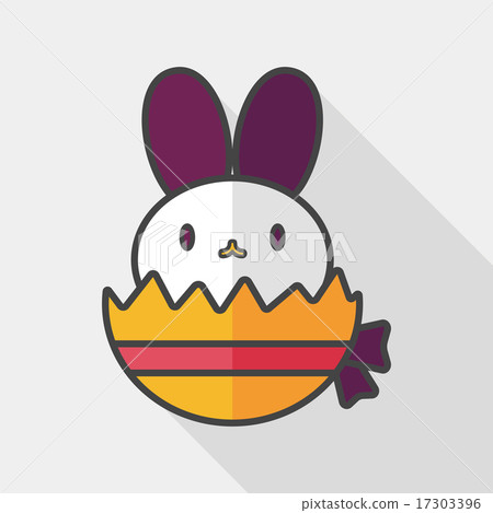 easter bunny flat icon with long shadow,eps10 easter bunny flat icon with long shadow,eps10 17303396