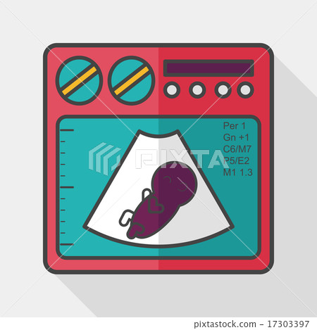 ultrasound baby flat icon with long shadow,eps10 ultrasound baby flat icon with long shadow,eps10 17303397