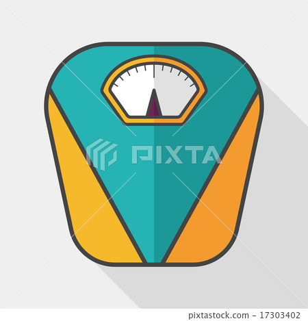 Weight scale flat icon with long shadow Weight scale flat icon with long shadow 17303402