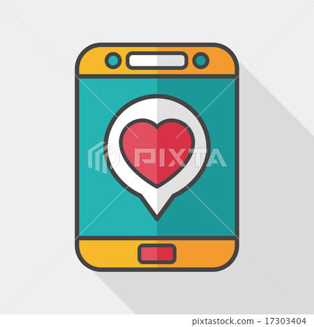 phone flat icon with long shadow,eps10 17303404