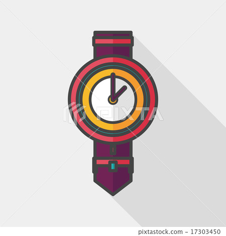 watch flat icon with long shadow,eps10 watch flat icon with long shadow,eps10 17303450