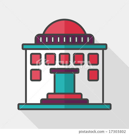 Building flat icon with long shadow,eps10 17303802