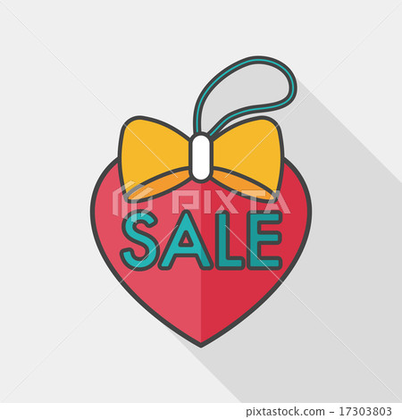 Valentine's Day SALE flat icon with long shadow,eps10 Valentine's Day SALE flat icon with long shadow,eps10 17303803