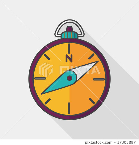 compass flat icon with long shadow compass flat icon with long shadow 17303897