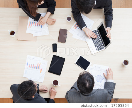 會議場景的俯視圖 17305864