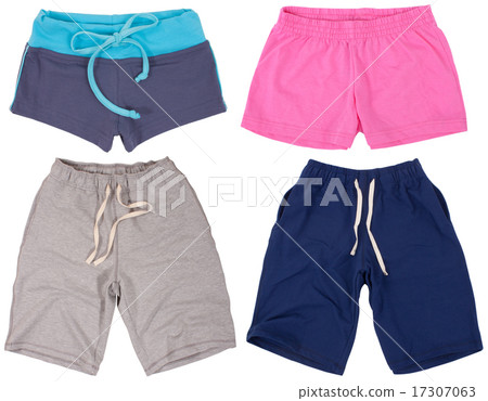 Set of male and female shorts. Isolated on white background. 17307063