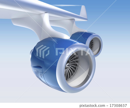 A jet fan engine of a cruising aircraft A jet fan engine of a cruising aircraft 17308637