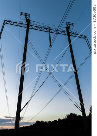 high-voltage power line high-voltage power line 17309098