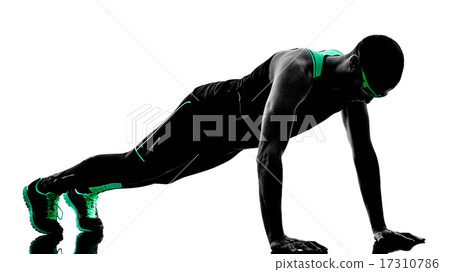 man push ups exercises fitness silhouette man push ups exercises fitness silhouette 17310786