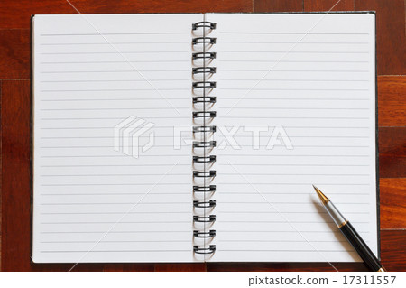 Notebook and pen. 17311557