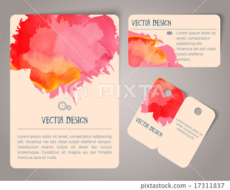 Hand drawn watercolor cards Hand drawn watercolor cards 17311837