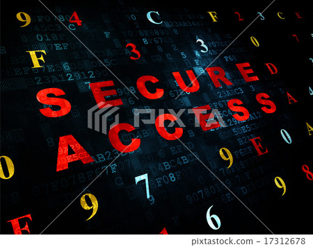 Safety concept: Secure Access on Digital background 17312678