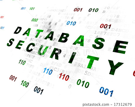 Protection concept: Database Security on Digital background Protection concept: Database Security on Digital background 17312679