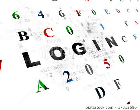Security concept: Login on Digital background Security concept: Login on Digital background 17312680