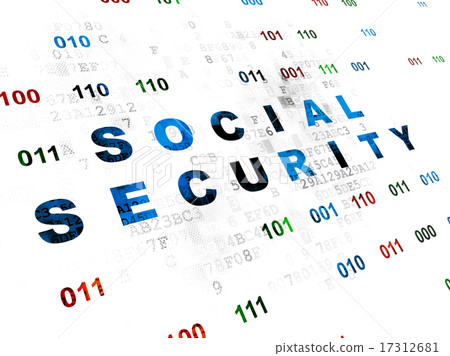 Protection concept: Social Security on Digital background 17312681