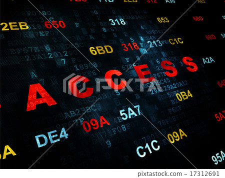 Security concept: Access on Digital background Security concept: Access on Digital background 17312691