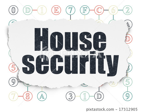 Privacy concept: House Security on Torn Paper background Privacy concept: House Security on Torn Paper background 17312905