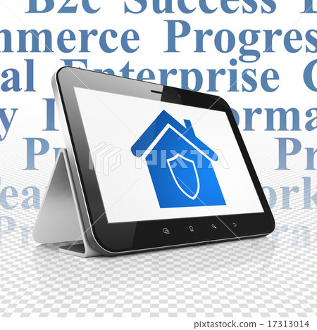 Business concept: Tablet Computer with Home on display 17313014