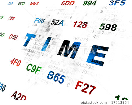 Timeline concept: Time on Digital background - Stock Illustration ...