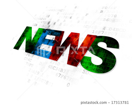 News concept: News on Digital background 17313781