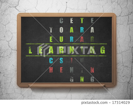 Education concept: word Learning in solving Crossword Puzzle 17314029