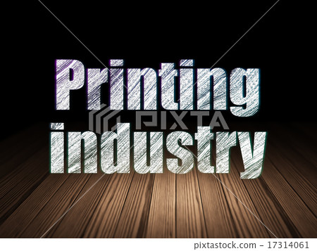 Manufacuring concept: Printing Industry in grunge dark room Manufacuring concept: Printing Industry in grunge dark room 17314061