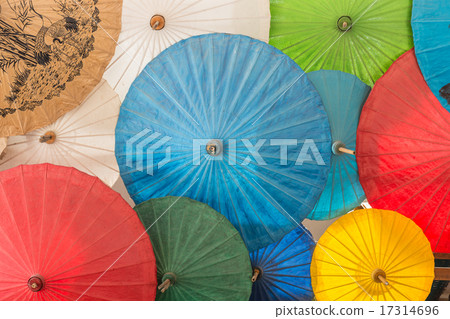 Colorful of umbrella in Chiang Mai market, Thailand 17314696
