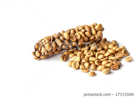 Kopi Luwak or civet coffee isolated on white background 17315086