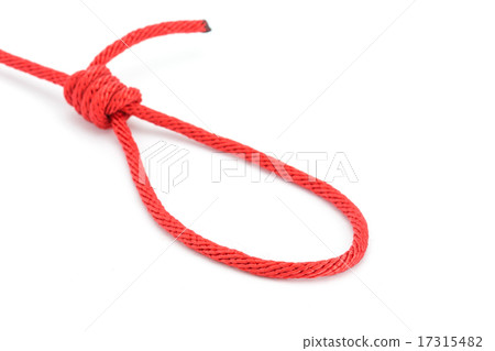 Red rope with knotted 17315482