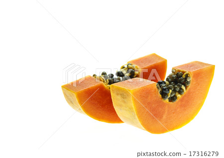 Thai papaya isolated on white Thai papaya isolated on white 17316279