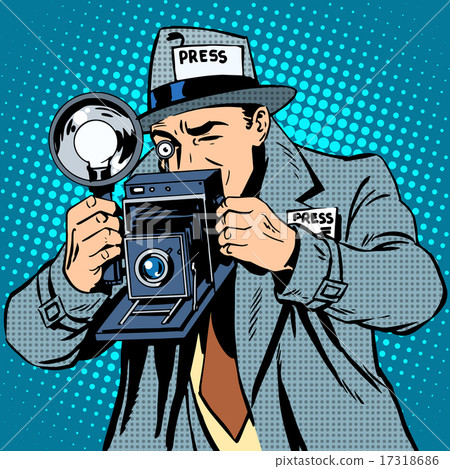 Photographer paparazzi at work press media camera Photographer paparazzi at work press media camera 17318686
