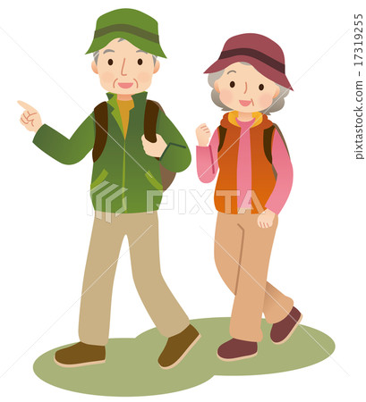 老人遠足秋天 17319255