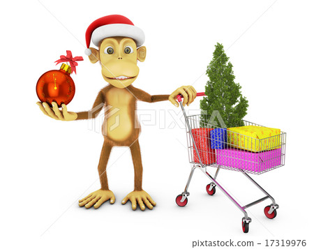 Monkey with cap of Santa Monkey with cap of Santa 17319976