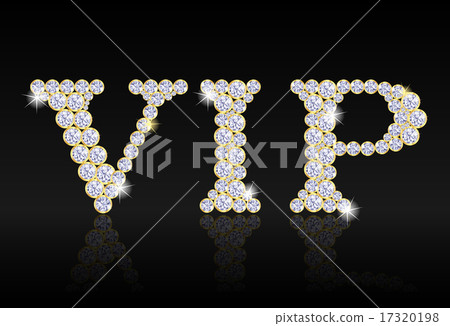 VIP tag composed from diamonds 17320198