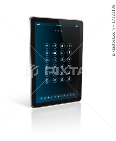 tablet pc with apps icons interface - Stock Illustration [17321138] - PIXTA
