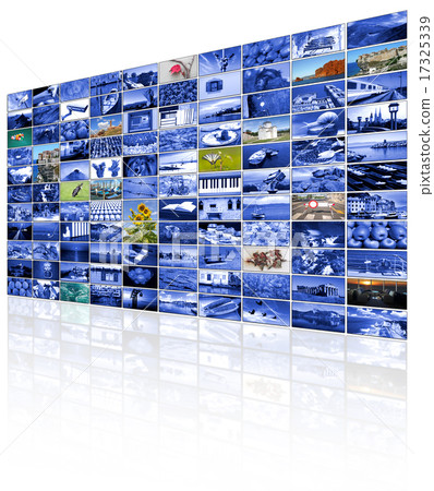 Video wall of TV screen 17325339