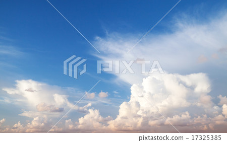 Dramatic cloudscape, blue sky photo background 17325385