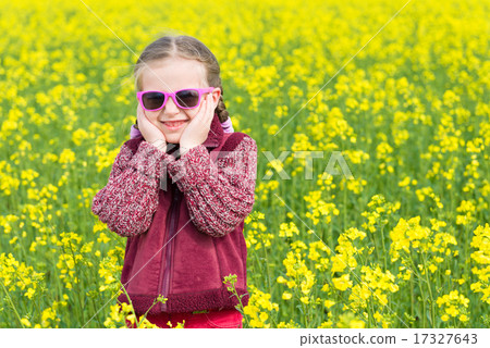 girl in yellow field of rape girl in yellow field of rape 17327643