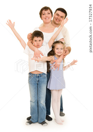 happy family in studio happy family in studio 17327934