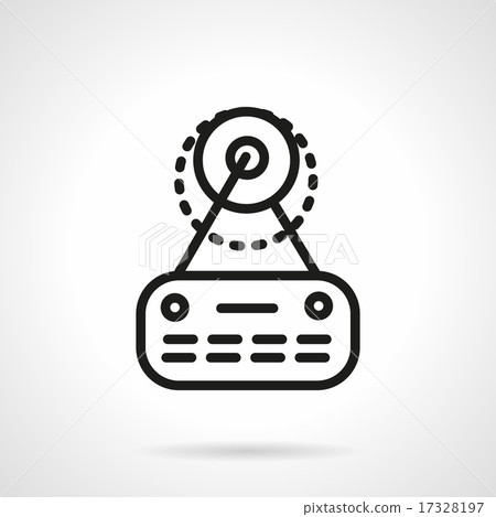 Simple line door signboard vector icon. Simple line door signboard vector icon. 17328197