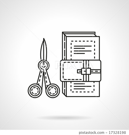 School art tools flat line vector icon School art tools flat line vector icon 17328198
