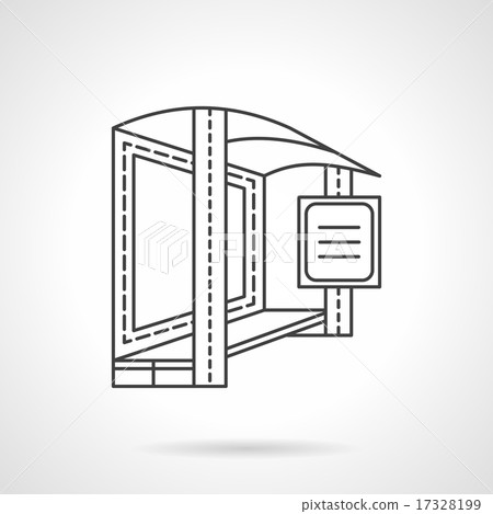 Bus stop flat line vector icon Bus stop flat line vector icon 17328199