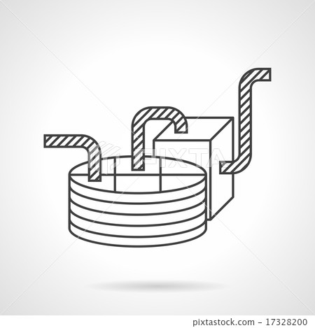 Chocolate machine flat line vector icon. Chocolate machine flat line vector icon. 17328200