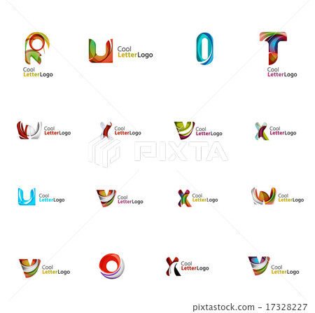 Set of universal company logo ideas, business icon collection 17328227